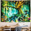 Delur Magical Forest Tapestry Fantasy Tree of Life Enchanted Fairy Tale Forest Tapestry Mystical Psychedelic Nature Landscape Wall Hanging Headboard for Bedroom Living Room Home Decor (59.1" x 78.7") by CozyNest Decor