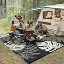 GAOMON Waterproof 8x10 Outdoor Rug Reversible Plastic Straw Rug Modern Patio Carpet, Foldable Lightweight RV Camping Mat with Portable Bag & 4 Stakes, UV Resistant & Sturdy for Picnic, Beige by CozyNest Decor