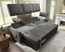 VanAcc Sleeper Sofa, Sofa Bed- 2 in 1 Pull Out Couch Bed with Storage Chaise, Sleeper Couch for Living Room, Grey Linen by CozyNest Decor