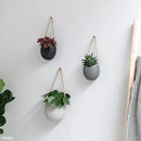 Wall Planters -Ellie- | Hanging Ceramic Plant Pots 3 Pieces | Wall Decoration for Indoors, Balcony and Garden | Grey (Matte) by GreenHaven Gardens