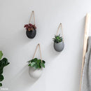 Wall Planters -Ellie- | Hanging Ceramic Plant Pots 3 Pieces | Wall Decoration for Indoors, Balcony and Garden | Grey (Matte) by GreenHaven Gardens