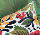 Lumbar Cream Suzani Cushions - Boho Floral Throw Pillows | Outdoor Pillows & Chair Cushions - Hand Embroidered Wool Size - 14x20 by CozyNest Decor