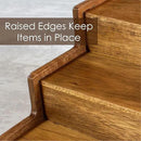 Acacia Wood 3 Tiered Spice Rack, 3 Tier Spice Organizer for Cabinet or Kitchen by CozyNest Decor