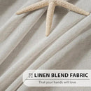 FMFUNCTEX Linen Sheer Curtains for Bedroom, Grey Curtains 84 inches Long for Living Room, Gray Farmhouse French Flax Blend Window Draperies, Rod Pocket 2 Panels Set by CozyNest Decor