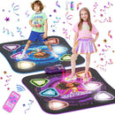 Dance Mat, 2025 Rechargeable Light-Up 2-Player Opposing Dance Pad with Bluetooth, 12-Button Music Dancing Toy, Christmas Birthday Gift for 3-12 Year Old Boys Girls by TinyTreasures Baby Boutique
