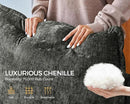 Oversized Modular Sofa Comfy Cloud Couch with Storage, Extra Deep Plush Sectional Sofa Set for Living Room, Covers Washable, Chenille, Olar (Grey, 3-Seater, Basic Shape) by CozyNest Decor