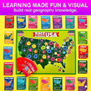 QUOKKA States of America Board Game for Kids Ages 8-12 and Families – Learn US States, Capitals, Landmarks & Fun Facts – Trivia Game with 50 Cards & Map Board – Educational Game for Classrooms or Home by TinyTreasures Baby Boutique