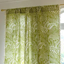 Sutuo Home Boho Curtains 84 Inches Length for Bedroom Living Room, Printed Cotton Linen Rod Pocket Rustic Farmhouse Bohemian Tassels Window Treatment, 1 Panel 59" W x 84" L, Green Botanic Leaves by CozyNest Decor