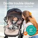 Baby Uma 2-in-1 Mosquito Net for Stroller & Stroller Sun Shade - UPF 50+ Baby Sun Protection, Breathable Blackout Mesh Baby Mosquito Net (+ Travel Bag) by TinyTreasures Baby Boutique