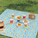 UDEAR Foldable Picnic Blanket,80"x80" Waterproof, Sandproof, Portable with Tote Bag for Beach, Park, Camping, and Travel,Blue by TinyTreasures Baby Boutique