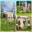 3 Set Seasonal Garden Flags with 8 Modes Solar LED Double Sided 12 x 18 Inch Small Yard Flags Outdoor Lighted Welcome Spring Easter St. Patrick's Day Clover Garden Decor for All Seasons by GreenHaven Gardens