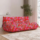 Big Bean Bag Chairs for Adults, 3 Seater Large Bean Bag Sofa, Fireside Chair Lazy Sofa Chair with High Density Comfortable Foam, Modern Bean Bag for Living Room, Bedroom, Office (Flower) by CozyNest Decor