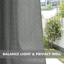 HolidayIdeas 4 Panels Linen Outdoor Curtains for Patio Waterproof Curtains 95 Inch Length-Indoor/Outdoor Curtains Weatherproof, Privacy for Pergola, Porch, Gazebo-110 Wide x 95" Long Light Grey by CozyNest Decor