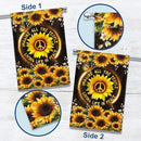 FLAGWIX 30x40 House Flag, Sunflower, Hippie Peace Flag - Double Sided, Heavy Duty Canvas, Fade Resistant - House Flags, Decorations For Home, Outside, Indoor, Outdoor Decor Flag with Grommets by GreenHaven Gardens