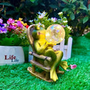 Garden Solar Frog Statue with Glowing Bubble Resin Figurine Outdoor Light Decor Hand-Painted Whimsy for Yard Patio Porch Fairy Decoration Housewarming Unique Gifti for Women by CozyNest Decor
