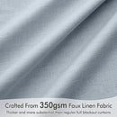 MIULEE 100% Blackout Curtains 96 Inch Long 2 Panels Set for Bedroom, Thick Faux Linen Black Out Curtain Room Darkening Back Tab Pleat Window Textured Drapes with Hooks for Living Room, Chambray Blue by CozyNest Decor