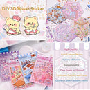 DIY 3D Sticker Scene 4 Sets of Reuseable and Waterproof Stickers Make Your Own Shop Scenes Sticker Cute Miniature Cartoon Stickers for Kids Adult by TinyTreasures Baby Boutique
