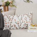 YOUR SMILE Classical Embroidery Jacquard Orange Square Decorative Throw Pillow Case Cushion Cover,12x20 inch by CozyNest Decor