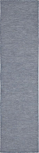 Nourison Positano Navy Blue 2' x 6' Area Rug Easy Clean, Non Shedding, Bed Room, Living Room, Dining Room, Kitchen (6' Runner) by CozyNest Decor