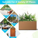 FENCY Metal Rectangular Planter Box, Large Planters for Outdoor Plants, Tall Planters for Outdoor Plants with Drainage Holes (32" L x 10" W x 16.3" H,Brown) by GreenHaven Gardens