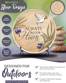 10-Inch Garden Memorial Stone with Included Plaque Stand & Sympathy Card, Memorial Plaques for Outdoors with Peace Dove Amongst Olive Branches, Memorial Stepping Stone for Loss of Loved One by GreenHaven Gardens