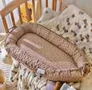 Infant Lounger, Baby Nest Cover for Baby Girls & Boys, Newborn Essentials for Baby 0-18+ Months, 100% Cotton Breathable (Brown Blossom_, Cotton_Muslin) by TinyTreasures Baby Boutique