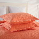 MarCielo 3-Piece 100% Cotton Oversized Bedspread Lightweight Quilt Coverlet Embroidery Farmhouse Bedding Set T0 (Salmon, Oversized King (118"x106")) by CozyNest Decor