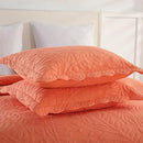 MarCielo 3-Piece 100% Cotton Oversized Bedspread Lightweight Quilt Coverlet Embroidery Farmhouse Bedding Set T0 (Salmon, Oversized Queen (100"x106")) by CozyNest Decor