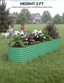 2 Pcs Raised Garden Beds Outdoor 8x4x2ft - Galvanized Steel Planter Box for Vegetables, Flowers, Rust-Resistant Garden Box, Easy Assembly Raised Beds, Durable Planters for Outdoor Plants, Green by GreenHaven Gardens