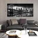 Brooklyn Bridge Wall Art Large City Wall Decor for Living Room Office Wall Decor 29 x 59 Inch by CozyNest Decor