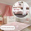 nuLOOM 2' x 8' Cozy Plush SuperiorWash Area Rug, Machine Washable, Non-Slip, Soft Fluffy Shag Carpet for Living Room Bedroom Kids Room Nursery Home Decor, Jeni Blush by CozyNest Decor