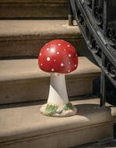 Roman, 13.25" H Whimsical Toadstool Garden Statue, Outdoor Decor by GreenHaven Gardens