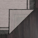 CAMILSON Indoor Outdoor Rug, 5x7 Bordered Gray Modern Area Rugs for Indoor and Outdoor Patios, Kitchen and Hallway Mats, Washable Porch Deck Outside Carpet (Bordered Grey, 5 x 7) by GreenHaven Gardens