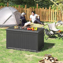 NUNU LAB 230 Gallon Large Resin Deck Box, Waterproof Outdoor Storage Box, Lockable Storage Bin for Patio Furniture, Garden Tools, Pool Accessories, UV-Resistant & All-Weather, Black by GreenHaven Gardens