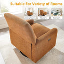 Power Swivel Glider Recliner Chair, Electric Nursery Rocker Recliner Chair, USB & Type-C Charger, Boucle Curry by TinyTreasures Baby Boutique