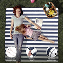 HX&OD Outdoor Picnic Blanket Extra Large, 80”x80” Waterproof Picnic Mat Foldable Camping Blanket Portable with Carry Strap for Beach Mat (Bule) by TinyTreasures Baby Boutique