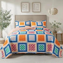 NEWLAKE Quilt Bedspread Sets - Bohemian Farmhouse Pattern Reversible Coverlet Set, Queen Size by CozyNest Decor