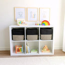 NaturalCozy Storage Cubes 11 Inch Cotton Rope Woven Baskets for Organizing, 3-Pack | Cube Storage Bin | Square Storage Baskets for Shelves Organizer, Classroom, Kids Toy Bins, Closet, Baby Nursery by TinyTreasures Baby Boutique