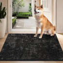 BEQHAUSE Dirt Trapper Door Mat 24"x36" Non-Slip Door Mats Washable Entryway Rugs Stain Resistant Doormat Absorbent Welcome Floor Mat for Front Back Door, Muddy Wet Shoes & Paws,Black by CozyNest Decor