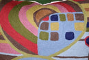Hundertwasser Modern Pillow Cover Contemporary Pillowcase Outdoor Abstract Couch Accent Throw Pillowsham Mid Century Chair Cushions Handmade Wool Size 18x18 by CozyNest Decor