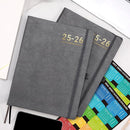 Planner 2025-2026 - 2025-2026 Planner Weekly and Monthly, Jul. 2025 - Jun. 2026, 8.5" x 11", Leather Cover Planners with Thick Paper, Back Pocket with Notes Pages - Grey by TinyTreasures Baby Boutique