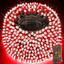 KNONEW 403FT 1000 LED Christmas String Lights Outdoor Green Wire Fairy Light 8 Modes & Timer Plug in Waterproof LED String Lights for Xmas Yard Tree Wedding Party Holiday Decorations(Red) by GreenHaven Gardens