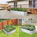 3-in-1 Modular Raised Garden Bed Kit - Adjustable Sizes (4x2x1ft, 3x3x1ft, 5x1x1ft) - Heavy Duty Galvanized Steel Planter Box with Bracing Rods & Gloves for Vegetables, Fruits, Flowers by GreenHaven Gardens