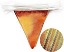 Fall Party Decorations Orange Green Gold Brown Metallic Fabric Triangle Pennant Flag Bunting Banner for Fall Autumn Thanksgiving Wedding Birthday Baby Shower Bridal Shower Engagement Party Supplies by GreenHaven Gardens