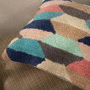 Tuffting Embroidery Decorative Throw Pillow Cover, 18 x 18 inches (Multi Geometrical)