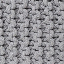 REDEARTH · Cube Low Pouf Foot Stool Ottoman - Hand Knitted Poof - Cord Boho Pouffe - Home Décor - Stuffed Footrest for Living Room - Nursery - Bedroom - Patio (16" x 16" x 8") - Light Gray by CozyNest Decor