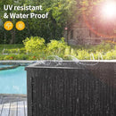 320 Gallon Resin Deck Box, Waterproof Outdoor Storage Bin for Patio Furniture, Pool Accessories, and Garden Tools, Lockable & UV-Resistant, Black by CozyNest Decor