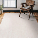CAMILSON Easy Jute Rug 4x6, Indoor Outdoor Off-White Color Fiber Area Rugs for Living Room Patio and Kitchen Rug Herringbone Seagrass Woven Design Easy-Cleaning Washable Outside Carpet Alfombras 4 x 6 by CozyNest Decor