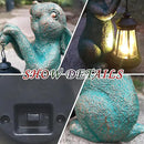 JOYBEE Garden Statues Rabbit with Solar Lantern Outdoor Decor-Rabbit Solar Figurines Lights Decorations for Patio Yard Lawn Ornaments-Gifts for Birthday Easter Housewarming by GreenHaven Gardens