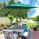 EliteShade USA 10-Year-Non-Fading 6.5x10Ft Rectangular Market Umbrella Patio Umbrella Outdoor Table Umbrella with Ventilation, Teal by GreenHaven Gardens